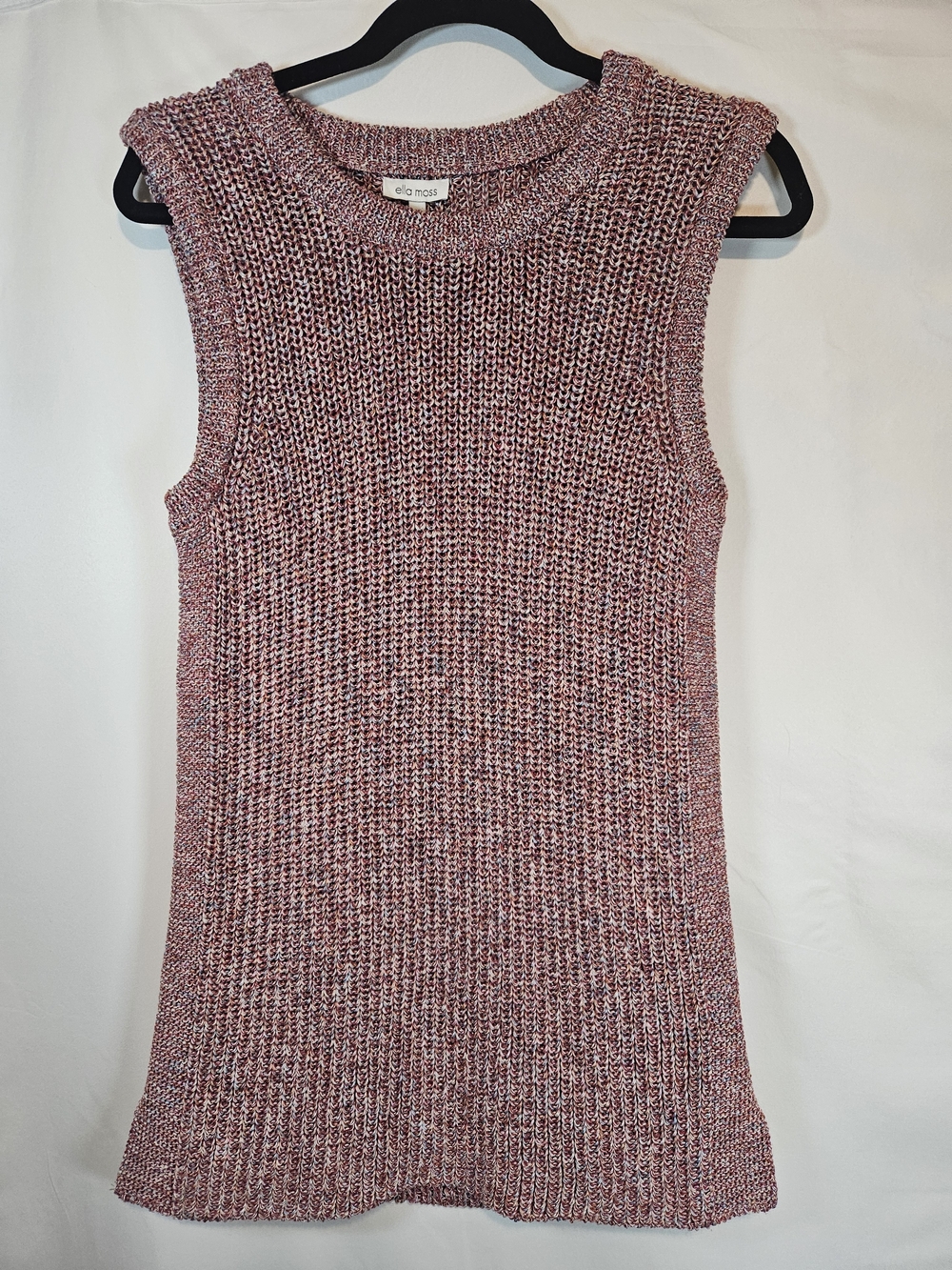 Ella Moss Marled Rose Knit Sleeveless Tank